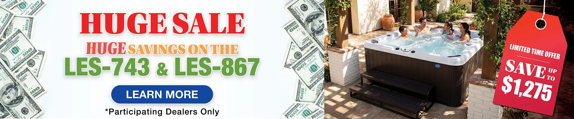 Calspas hot tub being used in a family setting - Seatac
