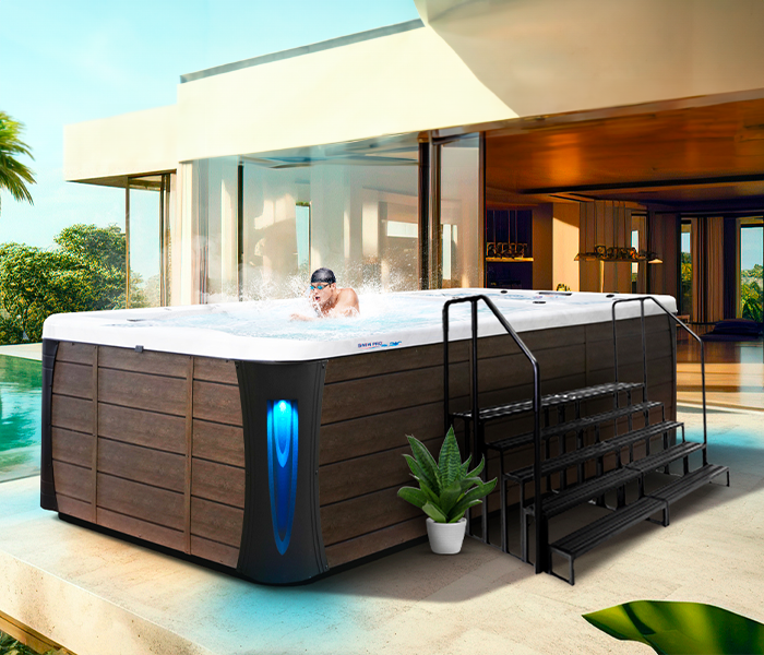 Calspas hot tub being used in a family setting - Seatac
